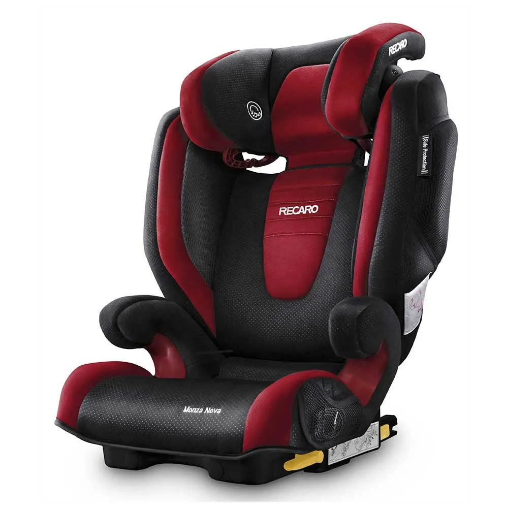 автокрісло РЕКАРО МОНЗА НОВА 2 Seatfix ISOFIX ЧОРНО-ЧЕРВОНЕ бустер